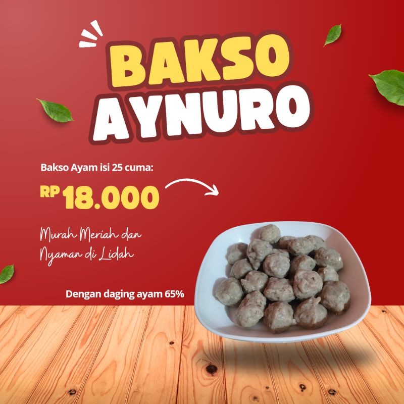 

Bakso Ayam Premium isi 25 butir 300gr