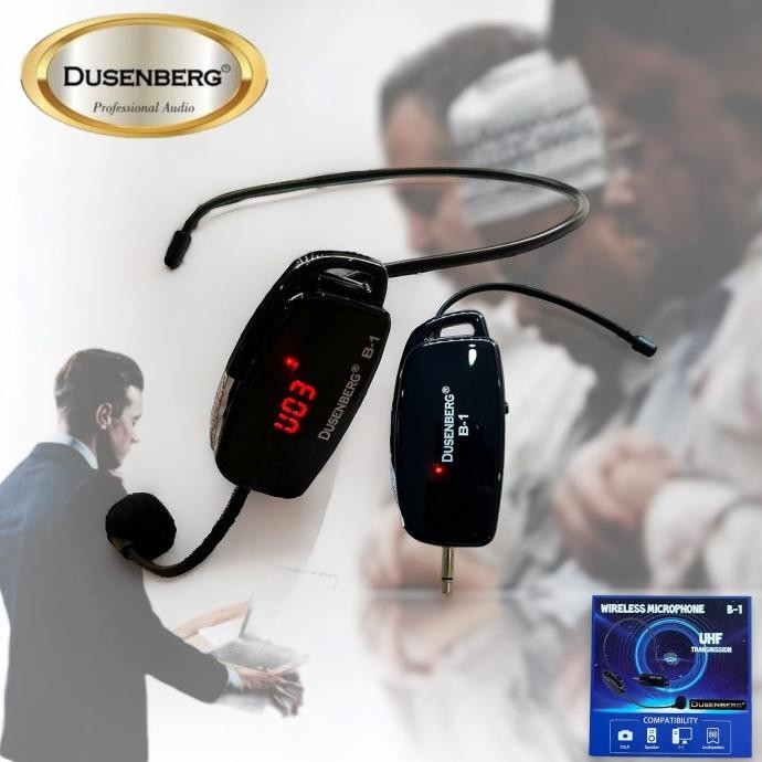 Mikrofon Mic Clip On Wireless 2.4G Presentasi Tur Imam Masjid Musholla