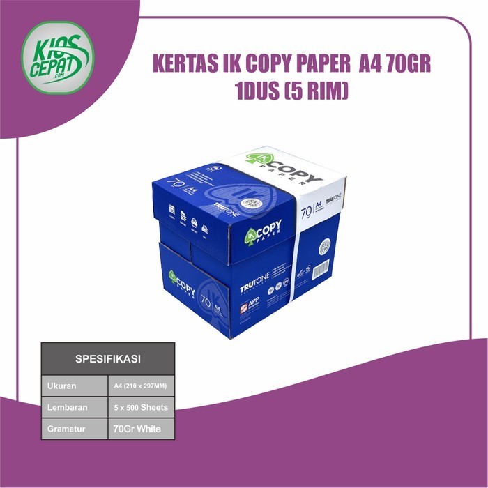 

Kertas Hvs A4 70Gr 1 Dus = 5 Rim Terbaru