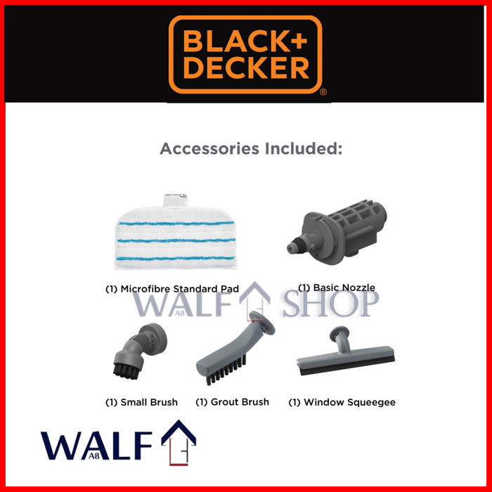 Steam Mop Cleaner Pel Uap Black+Decker 1300W ( Fsmh13E5 - B1 ) Terbaru