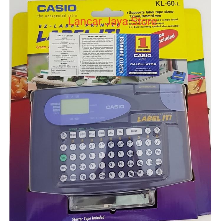 

casio label printer kl60/printer label it casio kl-60l/casio printer stok terbatas