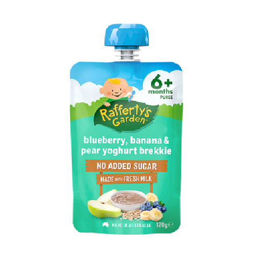 Bubur Bayi Raffertys Blueberry Banana & Pear Yoghurt Brekkie 6+ Months