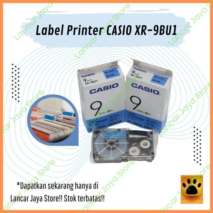 

label casio ez-label printer casio / tape cartridge xr-9yw1 yellow stok terbatas