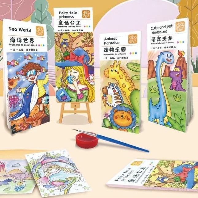

Produk Baru!! Mainan Edukasi Anak Watercolor Painting / Buku Gambar Cat Air
