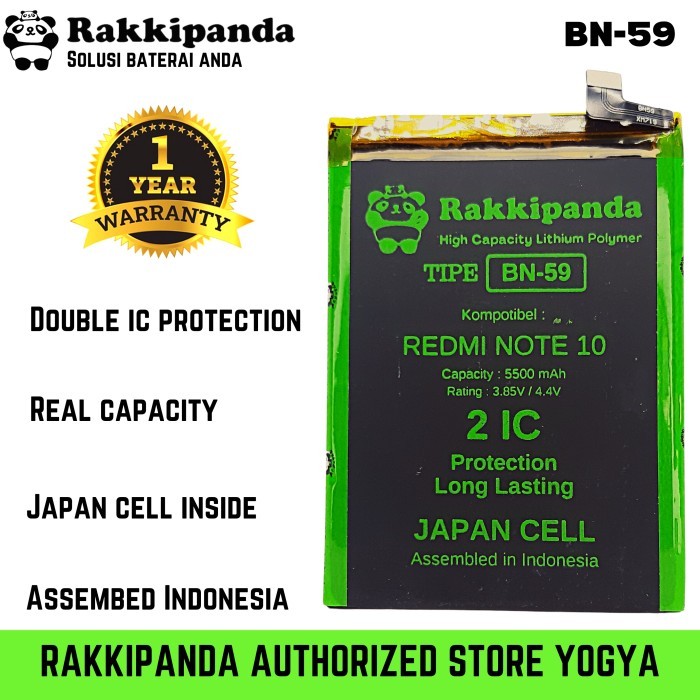 Terlaris Rakkipanda baterai BN59 Redmi Note 10 SALE