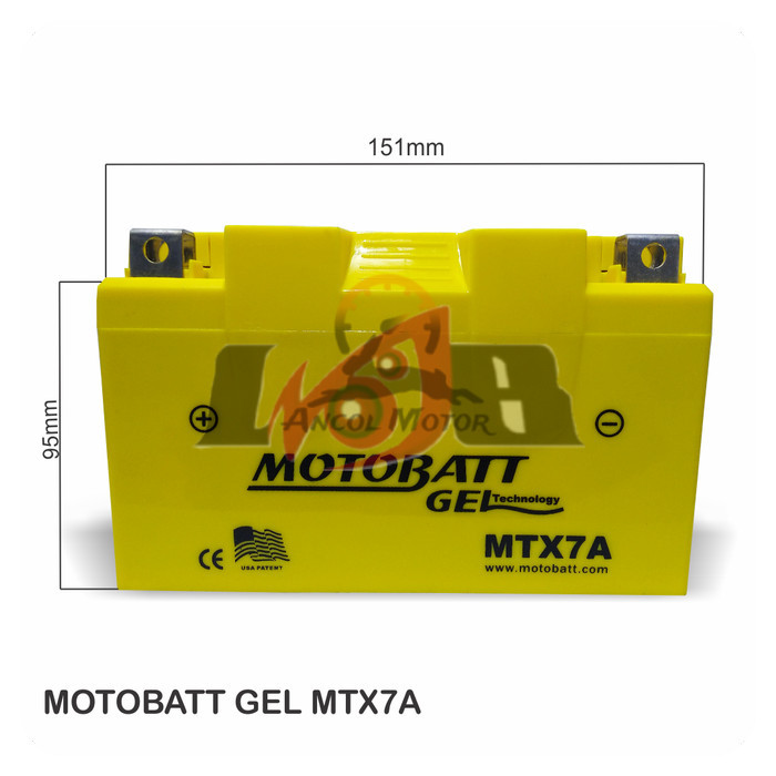 Accu Motobatt Gel Mtx7A Ytx7 Ytx9-Bs Ninja 250 Minerva Kymco Benelli