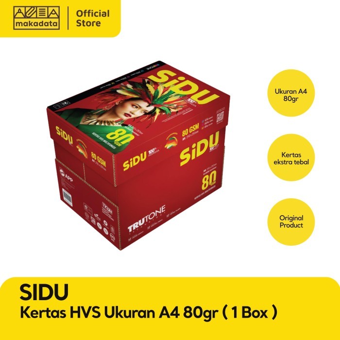 

Kertas Hvs Print Fotocopy Sidu A4 80 Gram (1 Box) Terbaik