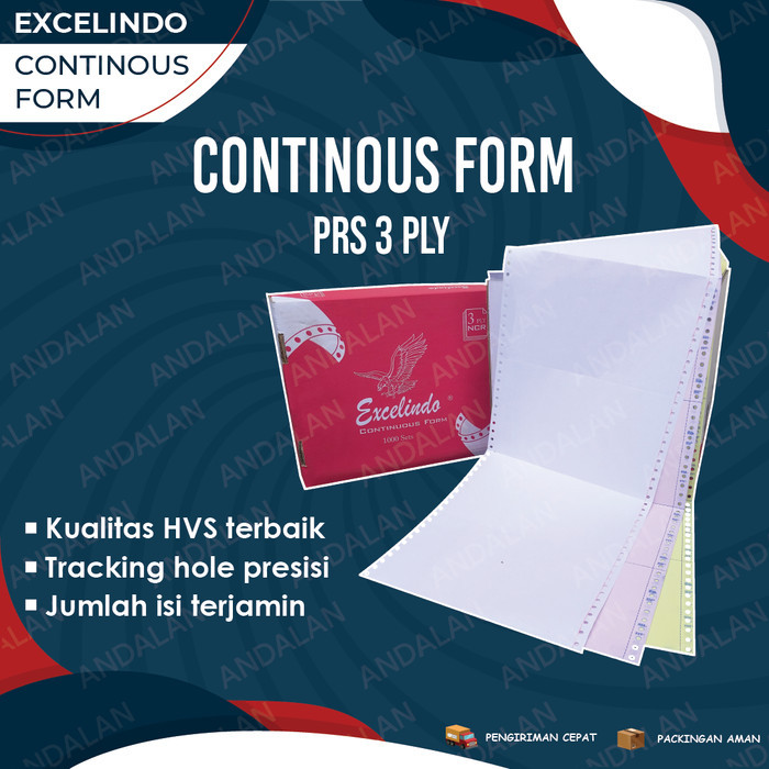 

Continuous Form Excelindo 9.5 X 11:2 Prs 3Ply Diskon