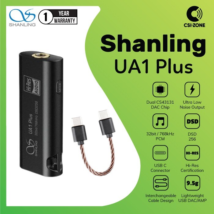 Cuci Gudang Shanling Ua1 Plus / Ua1+ Dual Cs43131 Portable Usb Dac / Amplifier