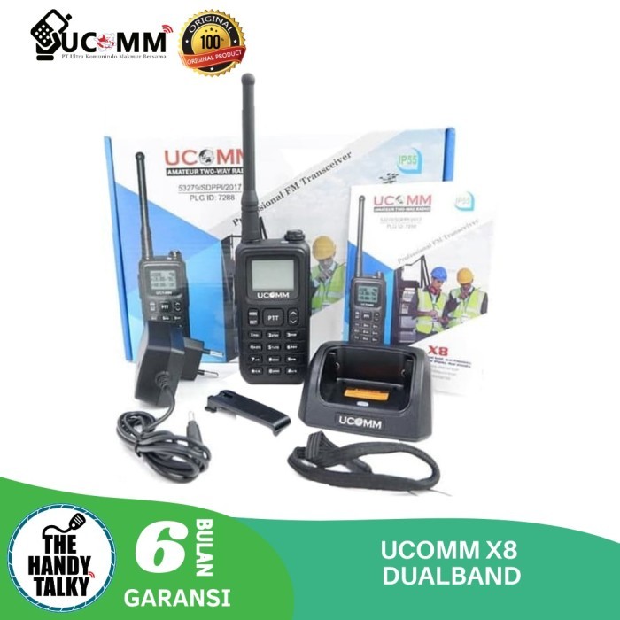 Ucomm X8 Dualband Handytalky Ip55 Waterproof Promo