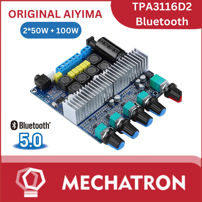 Terbaru Original Aiyima Tpa3116D2 Amplifier 2.1 Bluetooth 2*50 + 100 Subwoofer