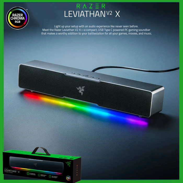 Termurah Razer Leviathan V2 X - Compact, Usb Type C Pc Soundbar