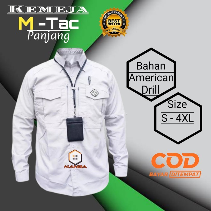 KEMEJA TACTICAL PUTIH M-TAC / HEM KANTOR / PDL