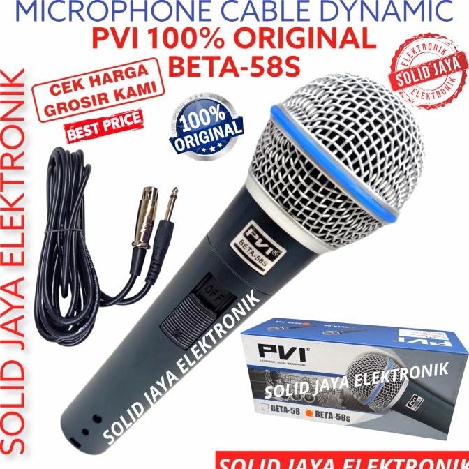MIC MICROPHONE PVI BETA 58S MIK KABEL BETA-58S BETA 58 S KABEL ASLI