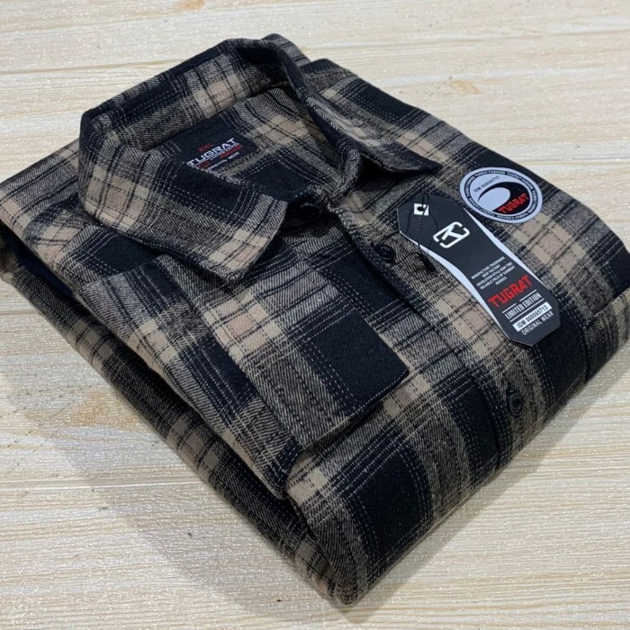 Kemeja Flanel Jumbo Pria Wanita Lengan Panjang XXL XXL 4XL