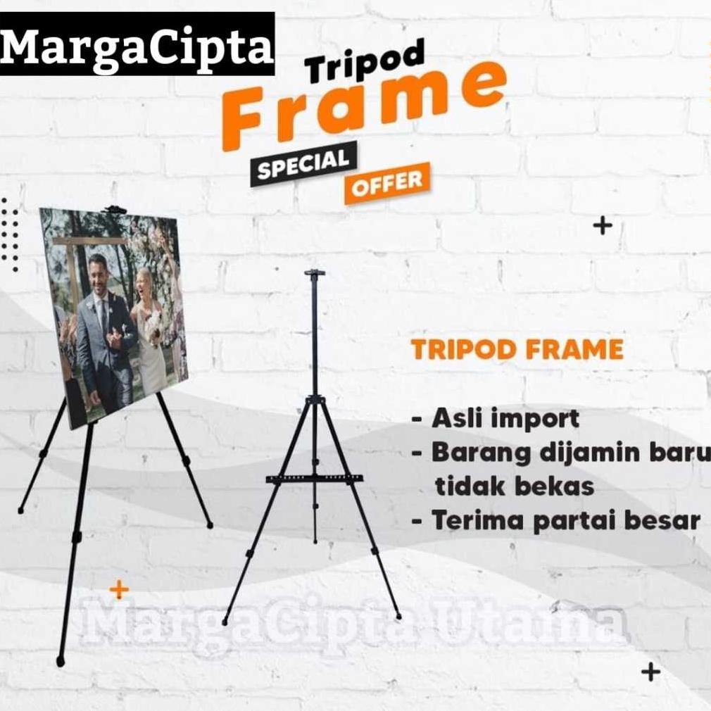 READYYY>> TRIPOD BANNER / KAKI STAND DISPLAY / KAKI TIANG IKLAN BARCODE DISPLAY AKRILIK BACKDROP