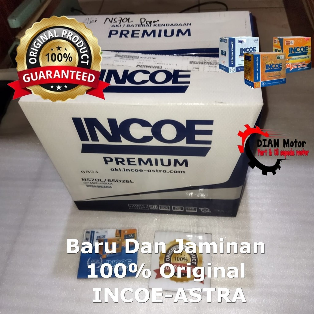 INCOE INPR-NS70L AKI MOBIL NS70L PREM KIRI INCOE ASTRA