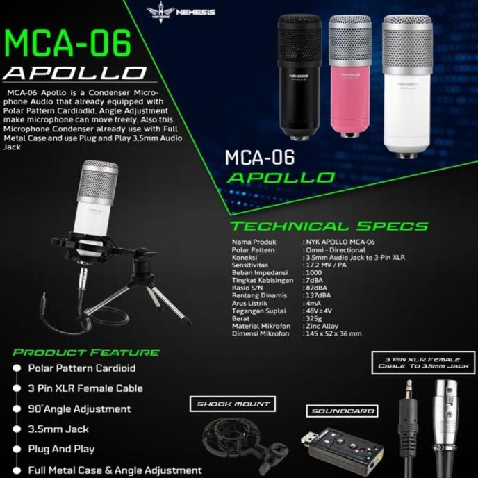 Mic condenser NYK Nemesis MCA-06 Apollo