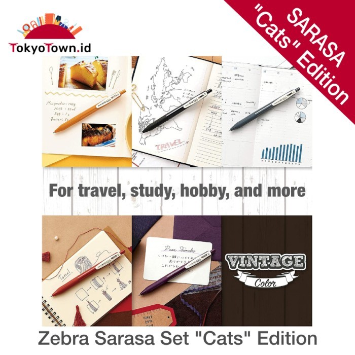 

Zebra Sarasa Cats, 5 Vintage Colors Special Edition Barangbaru