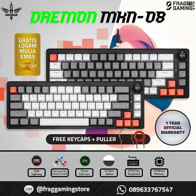 TERMURAH - NYK MKN08 Keyboard Mechanical NYK Nemesis DAEMON MKN-08 MKN 08