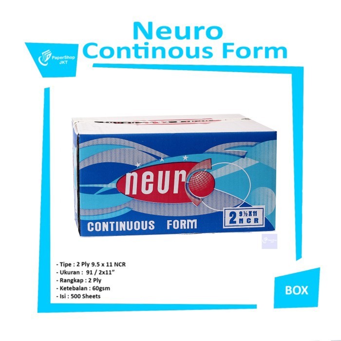 

Neuro - Continous Form 9 1/2 X 11 - 2 Ply - K 2 - Kertas Ncr Terbaru