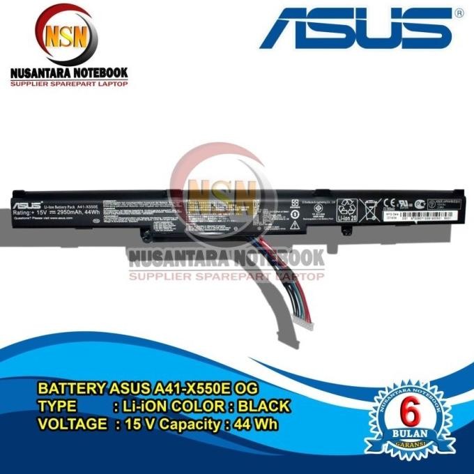 Baterai Laptop Original Asus X450J A450J X550 X550D A41-X550E Tanam
