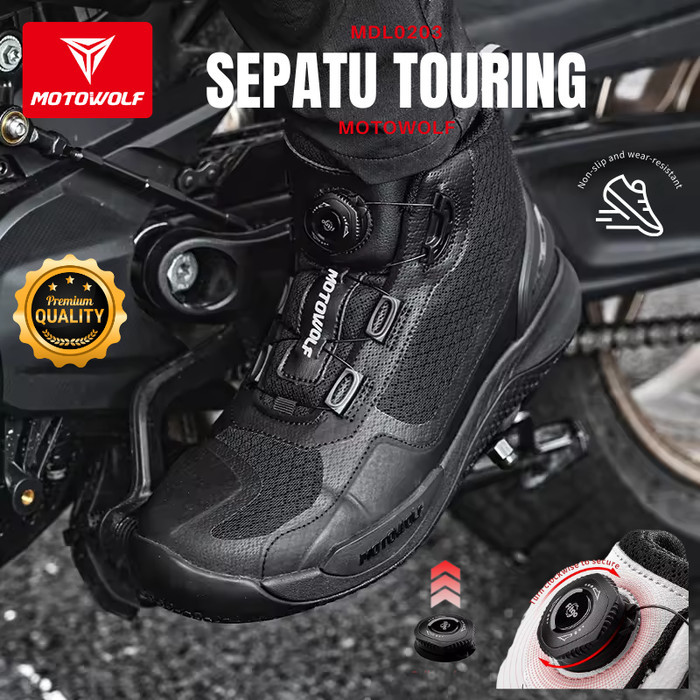 Sepatu Motor Touring Motowolf Boots Adventure Touring Sunmori Premium Diskon