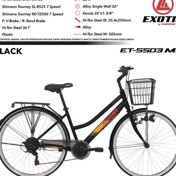 Sepeda Ni Keranjang Dewasa 26 Inch Exotic 5503 City Bike