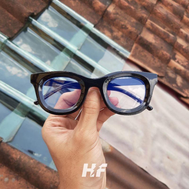 HF - Kacamata Boldie Bulat Frame Tebal Kalcer