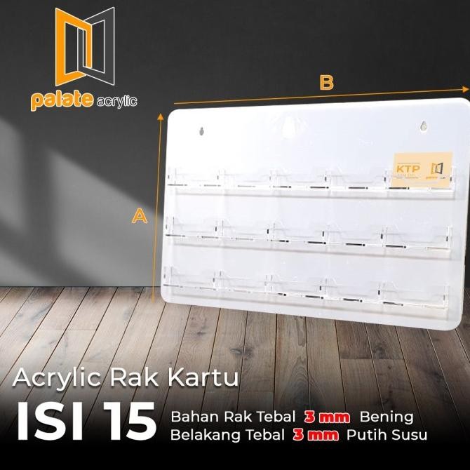 

Rak Kartu KTP Isi 15 Bahan Acrylic / Akrilik