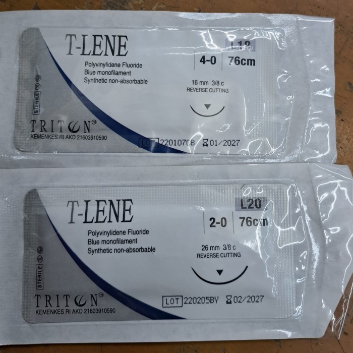 Benang jahit medis T-LENE 2/0 PER PCS