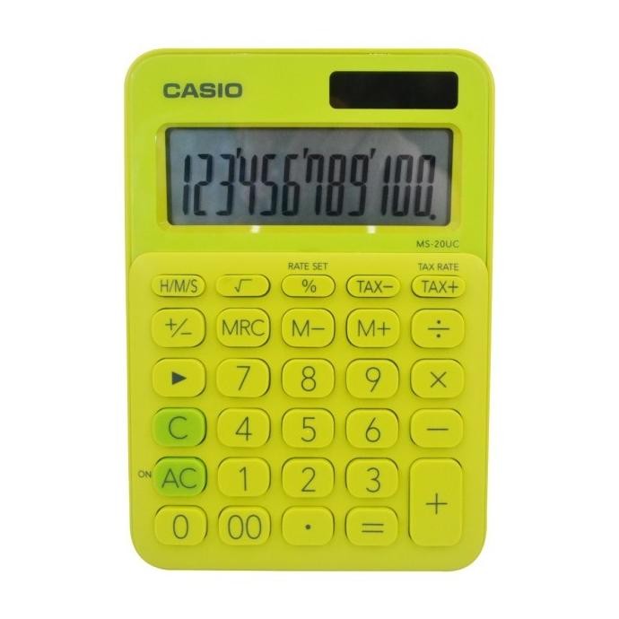 

TERLARIS - Kalkulator My Style CASIO MS-20UC Colorful Series Calculator 20 UC