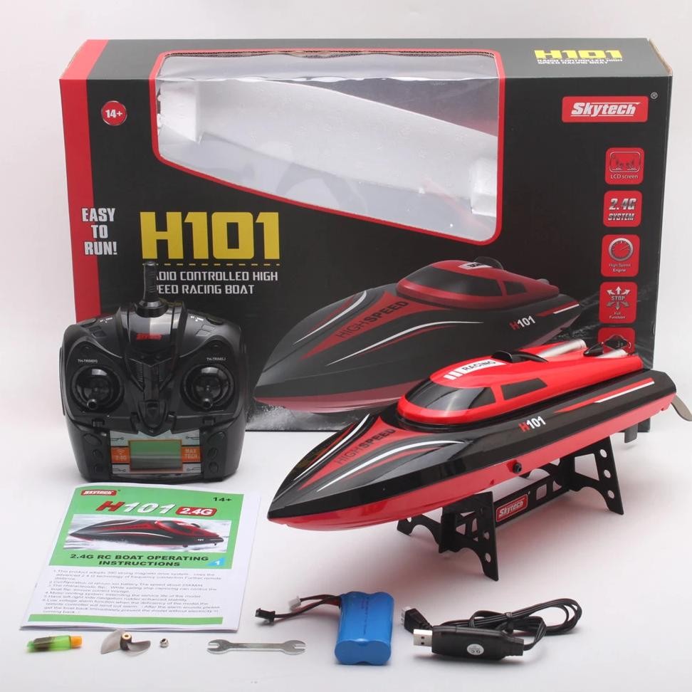 HIGH SPEED RACING BOAT MODEL H100 H101 H102 H106 2.4G 150M REMOTE CONTROL DISTANCE 30KM/H MODE SWITC