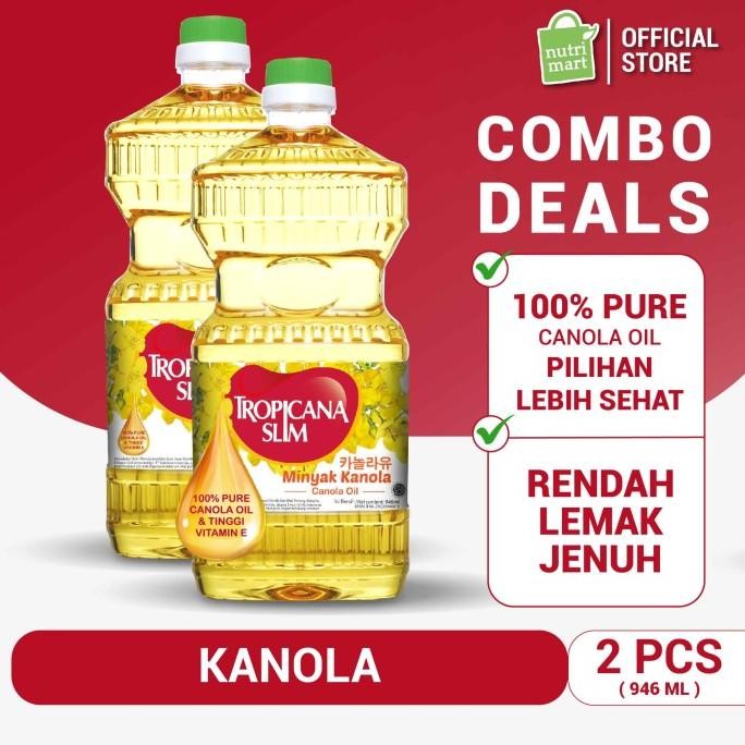 

Twin Pack: Tropicana Slim Minyak Kanola 946ml - Pure Canola Oil