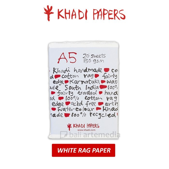 

Triyper Khadi White Rag Paper Packs 150G A8 / A7 / A6 / A5 / A4