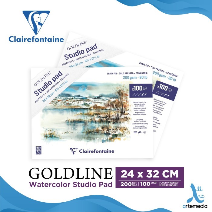 

Triyper Kertas Cat Air Clairefontaine Goldline Studio Watercolor Pad Mix Media