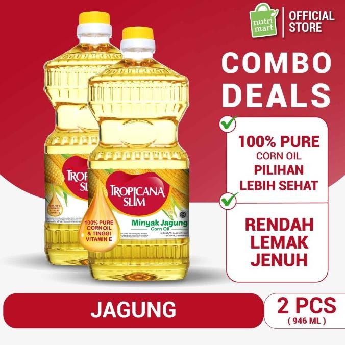 

Twin Pack: Tropicana Slim Minyak Jagung 946ml - Pure Corn Oil