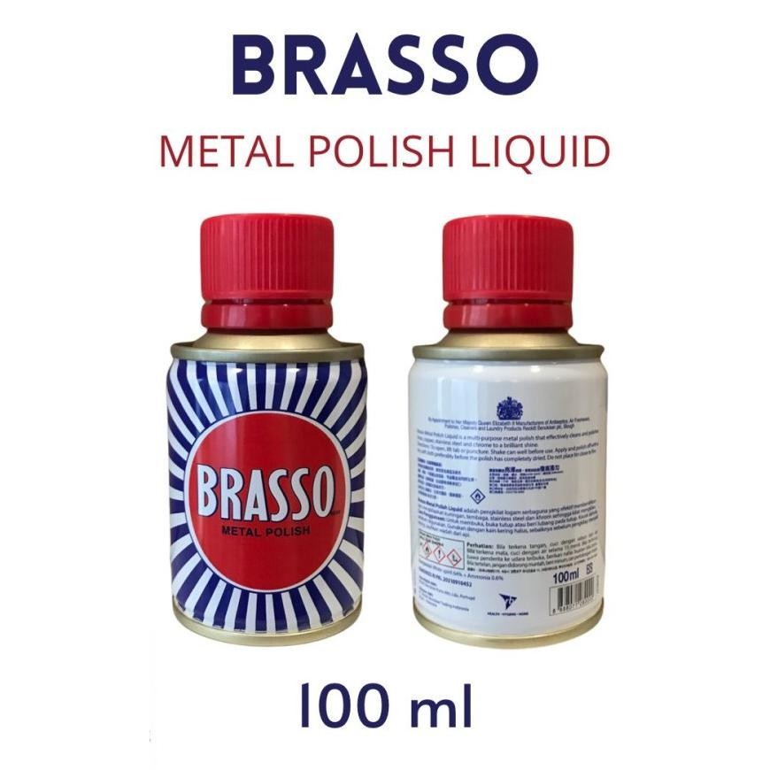 BISA COD BRASSO Metal Polish Liquid/Cairan Pembersih Pengkilat Logam 100 ml/100ml SALE