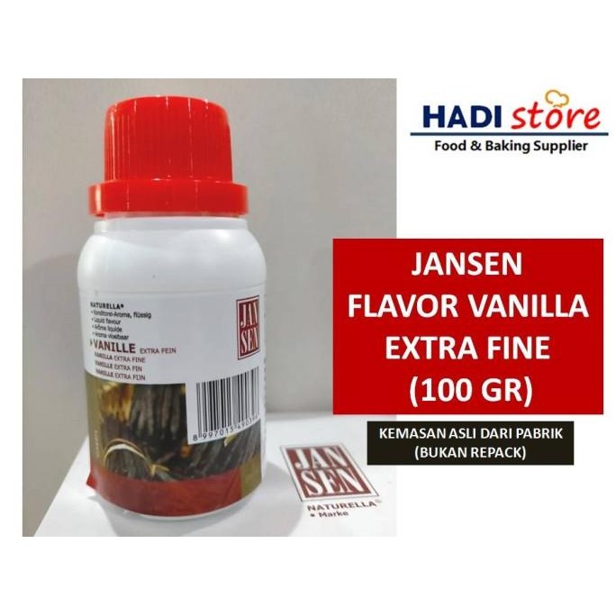 

JANSEN VANILLA EXTRACT / VANILI VANILA - KEMASAN ASLI 100 GR