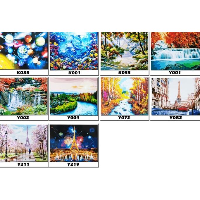 

PROMO METH 40X50CM PAINT BY NUMBER PAINTING BY NUMBERS DIY LUKISAN ART