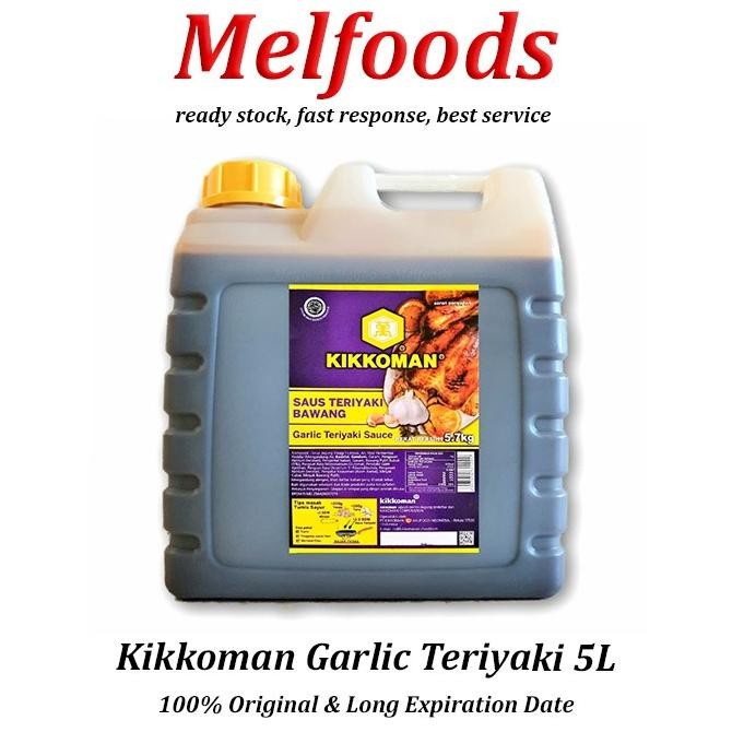 

Kikkoman Garlic Teriyaki Sauce HALAL 5L Saus Teriyaki Bawang