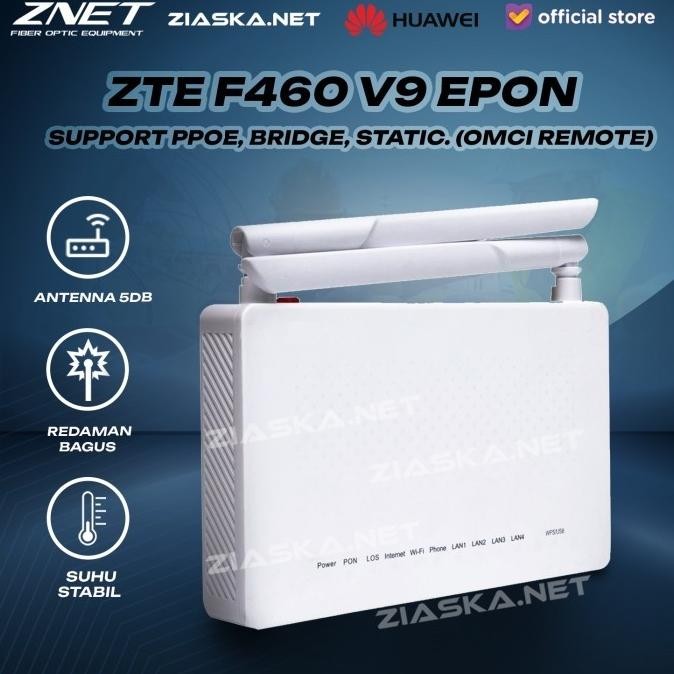 ONU EPON ZTE F460 V9 BOX ANTENA EXTRERNAL 5db BRIDGE SUPPORT EPON OLT