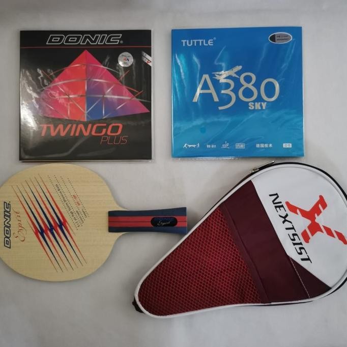 Bat Pingpong Donic Carbon Plus Karet Donic Set