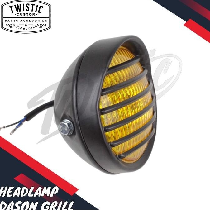 Headlamp Lampu Depan Dason Grill 5 Inch Motor W175 Scorpio Tiger Byson Benelli Pe 250 Motobi 250 Uni