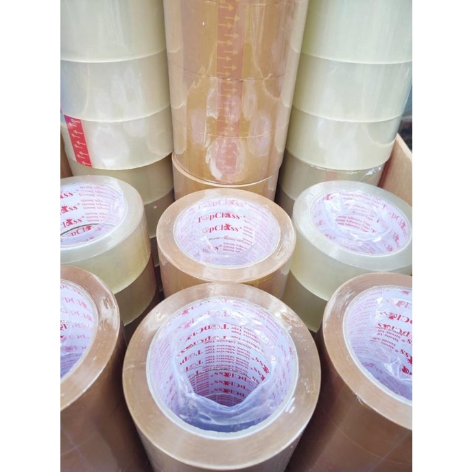 

Lakban 100 yard x 45 mm / 2 inch isi 72 roll BeningCoklat HARGA KARTON