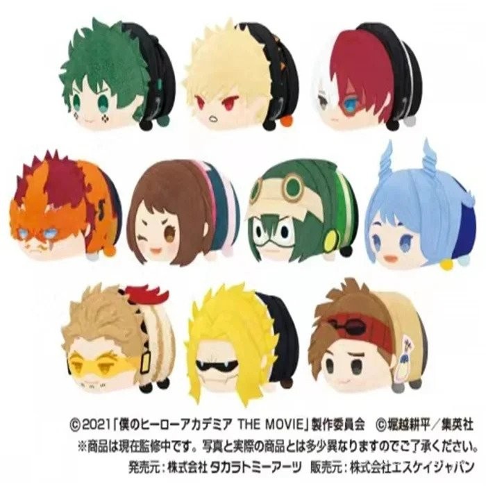 8.5cm Mochi Mascot My Hero Academia The Movie Two Heros Plush Pendant Wing Hero Hawks All Might Aiza