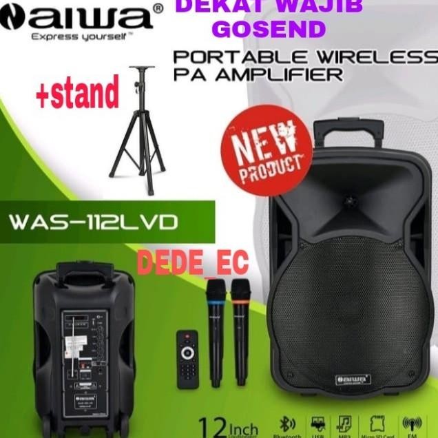 Speaker Portable Aiwa 12 Inch Was 112 D+Stand/Tri