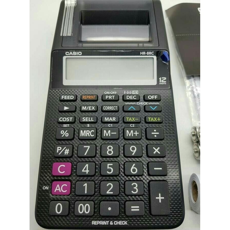 

Kalkulator Calculator Casio Hr-8Rc Hr8Rc Reprint Check Original Resmi