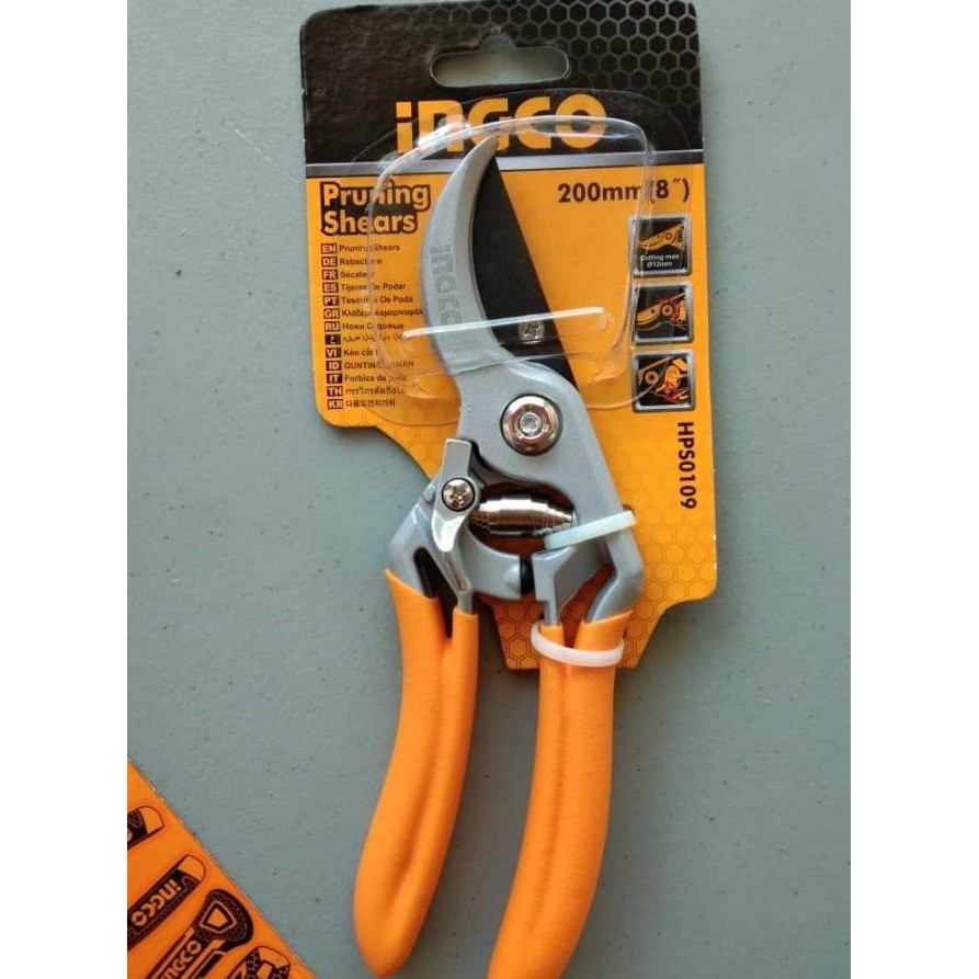 Gunting Dahan Bunga - Pruning Shears 8Inch Abs - Ingco Hps0109