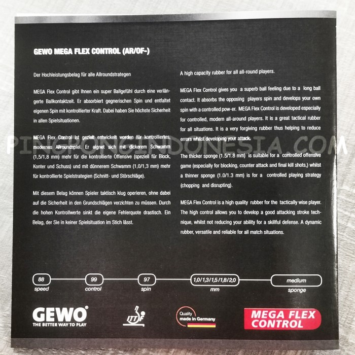 Gewo Mega Flex Control - Karet Pingpong Rubber Tenis Meja Bet Bat